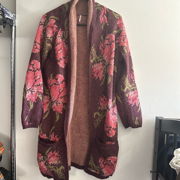 Free people floral cardigan size M - Picture 1 of 5